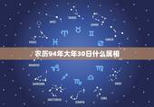 农历94年大年30日什么属相，我是1994年农历大年三十生的，想知道我