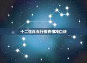 十二生肖五行相克相冲口诀，十二生肖婚配大忌歌诀