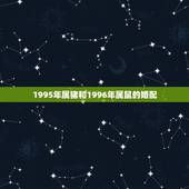 1995年属猪和1996年属鼠的婚配，95年属猪的和96年属鼠的般配吗