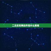 二五左右两边开是什么属相，二五前后开是什么生肖