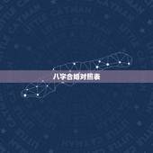 八字合婚对照表，古老的八字婚配对照表
