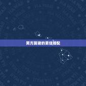 男方属猪的更佳婚配，属猪男更佳婚配偶生肖