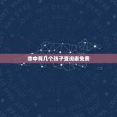 命中有几个孩子查询表免费，免费生辰八字测子女