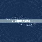 2022最新英文微信名，微信名字微信昵称2021最新英文