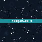 一个属相那么多人命都一样，人的属相与命运有很大关系吗
