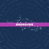 属狗的年份分别是，十二生肖属狗的年份表