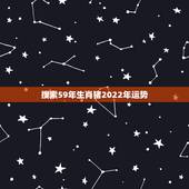 搜索59年生肖猪2022年运势，一九五九年属猪的二O二0年逐月运气详解