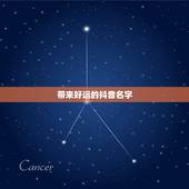 带来好运的抖音名字，带来好运的抖音名字女