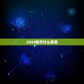 2033暗示什么意思，2033代表爱情什么意思