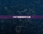 1987年属兔命中三劫，87年属兔34岁有一劫2021