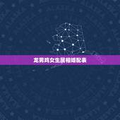 龙男鸡女生属相婚配表，属龙男与什么属相女配