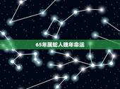65年属蛇人晚年命运，一九六五年阴历，八月二十八属蛇的命运，和晚年过的