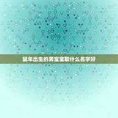 鼠年出生的男宝宝取什么名字好，鼠年男孩取名字寓意好的字