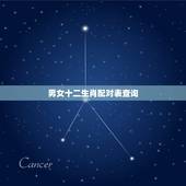 男女十二生肖配对表查询，生肖配对表
