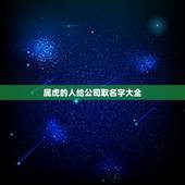 属虎的人给公司取名字大全，属虎的人开店取什么名字好？