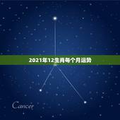 2021年12生肖每个月运势，运程2021生肖年运每月运势