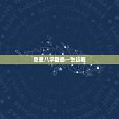 免费八字算命一生运程，求算命师解一生运程