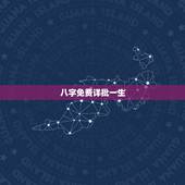 八字免费详批一生，八字免费终身详批一生精准财运？