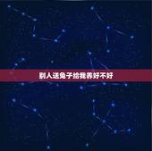 别人送兔子给我养好不好，兔子可以送给别人养吗