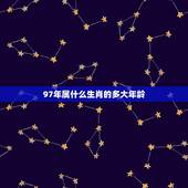 97年属什么生肖的多大年龄，97年属什么？有多大？