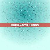 属狗妈属马爸生什么属相宝宝，属马的和什么属相叫妈爸最配，孩子的父母属什