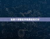 生辰八字取名字免费起名打分，按生辰八字免费起名