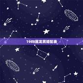 1988属龙男婚配表，2000年属龙男婚姻配偶