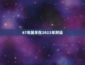 67年属羊在2022年财运，79年羊人2022年全年运势
