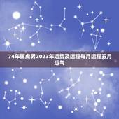 74年属虎男2023年运势及运程每月运程五月运气，74年属虎男2021