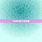 78年属马的不幸婚姻7，1978年属马人的婚姻