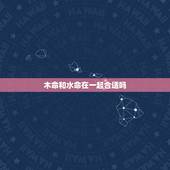 木命和水命在一起合适吗，水命与木命婚配怎么样