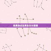 免费测试生男生女计算器，太平洋计算器查询生男生女