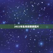 2022年生肖排期表图片，1983年2022