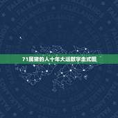 71属猪的人十年大运数字走式图，1971年属猪的人2021年运势怎样？