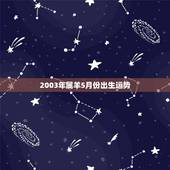 2003年属羊5月份出生运势，属羊人未来5年的运势