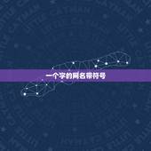 一个字的网名带符号，一个字的网名带符号的