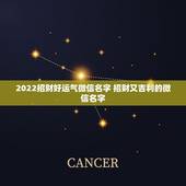 2022招财好运气微信名字 招财又吉利的微信名字