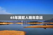 65年属蛇人晚年命运，65年属蛇男人一生有几次婚姻