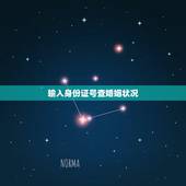 输入身份证号查婚姻状况，在网上输入身份证号码会显示个人的婚姻状况吗