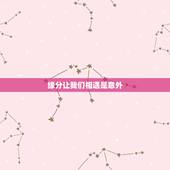 缘分让我们相遇是意外，缘分让我们相遇 这是哪首歌的？