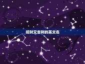 招财又吉利的英文名，招财又吉利的英文名