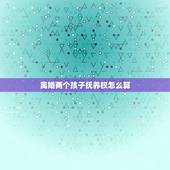 离婚两个孩子抚养权怎么算，离婚两个孩子抚养权怎么判