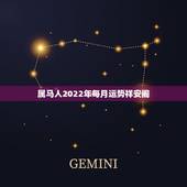 属马人2022年每月运势祥安阁，2022年属狗卜居易