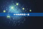 87年兔男的这一生，87年属兔男的最配属相