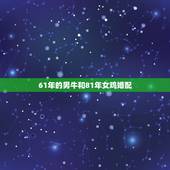 61年的男牛和81年女鸡婚配，81年的女人和61年的男人在一起八字合吗