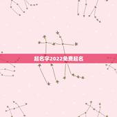 起名字2022免费起名，起名字大全免费