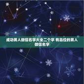 成功男人微信名字大全二个字 有品位的男人微信名字