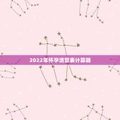 2022年怀孕清宫表计算器，2022年清宫表