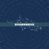 属羊的都有哪些年份，属羊的出生年份对照表