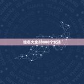 姓名大全20000个女孩，姓名大全女孩